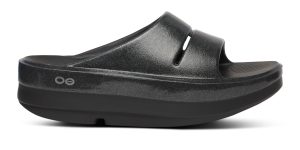 Alternative view of Women's OOmega OOahh Stacked Sandal - Black Sparkle
