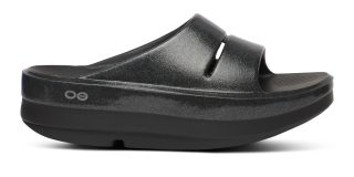 Alternative view of Women's OOmega OOahh Stacked Sandal - Black Sparkle