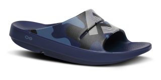 FJ X OOFOS Women's OOahh Sport Slide Sandal - Navy Camo